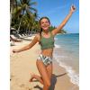 Arshiner Girls Bikini Beach Swimwear 2 Piece Swimsuits Floral Printing Bathing Suits for 4-15 Years(Light Green-floral)