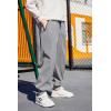 Arshiner Boys Casual Pants Elastic Waist Drawstring Kids Pants Youth Tapered Sweatpants Zipper Pockets Light Grey
