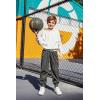 Arshiner Boys Casual Pants Kids Elastic Waist Drawstring Jogger Pants Boys Sweatpants with Zipper Pockets 3-12 Years(Dark Grey)