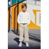 Arshiner Boys Casual Pants Kids Elastic Waist Drawstring Jogger Pants Boys Sweatpants with Zipper Pockets 3-12 Years(Khaki)