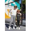 Arshiner Boys Casual Pants Kids Elastic Waist Drawstring Jogger Pants Boys Sweatpants with Zipper Pockets 3-12 Years(Light Grey)