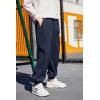 Arshiner Boys Casual Pants Kids Elastic Waist Drawstring Jogger Pants Boys Sweatpants with Zipper Pockets 3-12 Years(Navy Blue)
