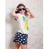 Arshiner Girls Pajamas Shorts Casual Summer Lounge Sleep Pj 2-Pack Plaid Shorts Beach Bottoms(Pink Donut & Blue Heart)