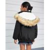 Arshiner Kids Girls Winter Coats Warm Thick Padded Hooded Fleece Lined Puffer Parka Jacket(Black)