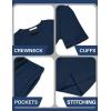 Arshiner Boys Loose Athletic Shorts Set Performance Crew Neck T-Shirt and Mesh Short 2 Piece Outfit for Active Kids(Navy Blue)