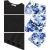Arshiner Boys Loose-fit Pajamas Long Sleeve Black Top and Blue Camo Pants 2 Piece Pajama Set for Big Boys 7-8 Years