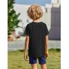 Arshiner Boys UPF 50+ Rash Guard Swim Shirts Short Sleeve Quick Dry UV Protection Sun Shirt for Boys and Girls(Black)