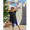 Arshiner Boys UPF 50+ Rash Guard Swim Shirts Short Sleeve Quick Dry UV Protection Sun Shirt for Boys and Girls(Black)