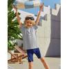 Arshiner Boys UPF 50+ Rash Guard Swim Shirts Short Sleeve Quick Dry UV Protection Sun Shirt for Boys and Girls(Light Grey)
