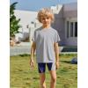 Arshiner Boys UPF 50+ Rash Guard Swim Shirts Short Sleeve Quick Dry UV Protection Sun Shirt for Boys and Girls(Light Grey)
