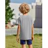 Arshiner Boys UPF 50+ Rash Guard Swim Shirts Short Sleeve Quick Dry UV Protection Sun Shirt for Boys and Girls(Light Grey)