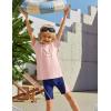 Arshiner Boys UPF 50+ Rash Guard Swim Shirts Short Sleeve Quick Dry UV Protection Sun Shirt for Boys and Girls(Light Pink)