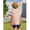 Arshiner Boys UPF 50+ Rash Guard Swim Shirts Short Sleeve Quick Dry UV Protection Sun Shirt for Boys and Girls(Light Pink)