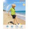Arshiner Boys UPF 50+ Rash Guard Swim Shirts Short Sleeve Quick Dry UV Protection Sun Shirt for Boys and Girls(Lime Green)