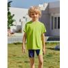Arshiner Boys UPF 50+ Rash Guard Swim Shirts Short Sleeve Quick Dry UV Protection Sun Shirt for Boys and Girls(Lime Green)