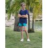 Arshiner Boys UPF 50+ Rash Guard Swim Shirts Short Sleeve Quick Dry UV Protection Sun Shirt for Boys and Girls(Navy Blue)