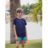 Arshiner Boys UPF 50+ Rash Guard Swim Shirts Short Sleeve Quick Dry UV Protection Sun Shirt for Boys and Girls(Navy Blue)