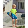 Arshiner Boys UPF 50+ Rash Guard Swim Shirts Short Sleeve Quick Dry UV Protection Sun Shirt for Boys and Girls(Neon Yellow)