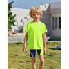 Arshiner Boys UPF 50+ Rash Guard Swim Shirts Short Sleeve Quick Dry UV Protection Sun Shirt for Boys and Girls(Neon Yellow)