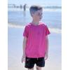 Arshiner Boys UPF 50+ Rash Guard Swim Shirts Short Sleeve Quick Dry UV Protection Sun Shirt for Boys and Girls(Rose Pink)