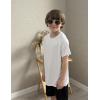 Arshiner Boys UPF 50+ Rash Guard Swim Shirts Short Sleeve Quick Dry UV Protection Sun Shirt for Boys and Girls(White)