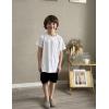 Arshiner Boys UPF 50+ Rash Guard Swim Shirts Short Sleeve Quick Dry UV Protection Sun Shirt for Boys and Girls(White)