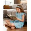 Arshiner Girls Nightgowns Cute Ruffle Short Sleeves Princess Pajamas Nightdress Sleepwear(Blue Little Girls)