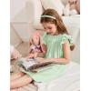 Arshiner Girls Nightgowns Cute Ruffle Short Sleeves Princess Pajamas Nightdress Sleepwear(Grass Green)