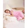 Arshiner Girls Nightgowns Cute Ruffle Short Sleeves Princess Pajamas Nightdress Sleepwear(Pink)