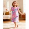 Arshiner Girls Nightgowns Cute Ruffle Short Sleeves Princess Pajamas Nightdress Sleepwear(Tie-dye Stars)