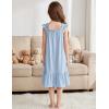 Arshiner Girls Nightgowns Pajama Dress Cute Ruffle Sleepwear Soft Night Gowns(Blue)
