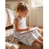 Arshiner Girls Nightgowns Pajama Dress Cute Ruffle Sleepwear Soft Night Gowns(Blue Flowers)