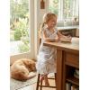 Arshiner Girls Nightgowns Pajama Dress Cute Ruffle Sleepwear Soft Night Gowns(Blue Flowers)