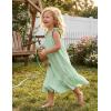 Arshiner Girls Nightgowns Pajama Dress Cute Ruffle Sleepwear Soft Night Gowns(Green)