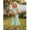 Arshiner Girls Nightgowns Pajama Dress Cute Ruffle Sleepwear Soft Night Gowns(Green)