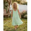 Arshiner Girls Nightgowns Pajama Dress Cute Ruffle Sleepwear Soft Night Gowns(Green)