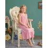 Arshiner Girls Nightgowns Pajama Dress Cute Ruffle Sleepwear Soft Night Gowns(Pink)