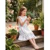 Arshiner Girls Nightgowns Pajama Dress Cute Ruffle Sleepwear Soft Night Gowns(Purple Flower)