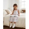 Arshiner Girls Nightgowns Pajama Dress Cute Ruffle Sleepwear Soft Night Gowns(Purple Flower)