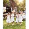 Arshiner Girls Nightgowns Pajama Dress Cute Ruffle Sleepwear Soft Night Gowns(White)