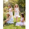 Arshiner Girls Nightgowns Pajama Dress Cute Ruffle Sleepwear Soft Night Gowns(White Flowers)