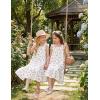 Arshiner Girls Nightgowns Pajama Dress Cute Ruffle Sleepwear Soft Night Gowns(White Flowers)