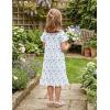 Arshiner Girls Nightgowns Sleepwear Short Sleeve Victorian Pajama Dress Soft Princess Sleepshirt for 3-12 Years Kids(White Little Flowers)