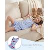 Arshiner Girls Pajamas Ruffle Tank Top and Shorts Sets Soft Cute 2 Piece Sleepwear for Kids(Blue Cherry)