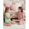 Arshiner Girls Pajamas Ruffle Tank Top and Shorts Sets Soft Cute 2 Piece Sleepwear for Kids(Lotus Root Pink)