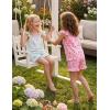 Arshiner Girls Pajamas Ruffle Tank Top and Shorts Sets Soft Cute 2 Piece Sleepwear for Kids(Pink Flowers)