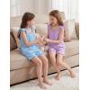 Arshiner Girls Pajamas Ruffle Tank Top and Shorts Sets Soft Cute 2 Piece Sleepwear for Kids(Purple)