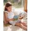 Arshiner Girls Pajamas Ruffle Tank Top and Shorts Sets Soft Cute 2 Piece Sleepwear for Kids(Purple Flowers)