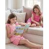 Arshiner Girls Pajamas Ruffle Tank Top and Shorts Sets Soft Cute 2 Piece Sleepwear for Kids(Rose Red)