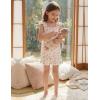 Arshiner Girls Pajamas Ruffle Tank Top and Shorts Sets Soft Cute 2 Piece Sleepwear for Kids(White Flowers)